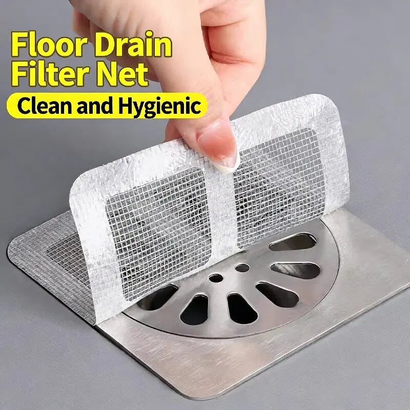 Disposable Shower Drain Hair Catcher Mesh Strainer Filter - Bathroom & Kitchen Drain Stopper, 10/30 pcs
