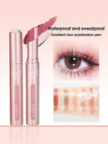 Waterproof Two-Color Eye Shadow Pen - Smudge-Resistant, Pearlescent Finish