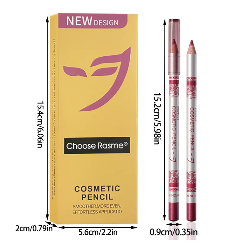 Waterproof Eyeliner Pencil Set - Smudge-Proof Long-Lasting Makeup 12 Colors