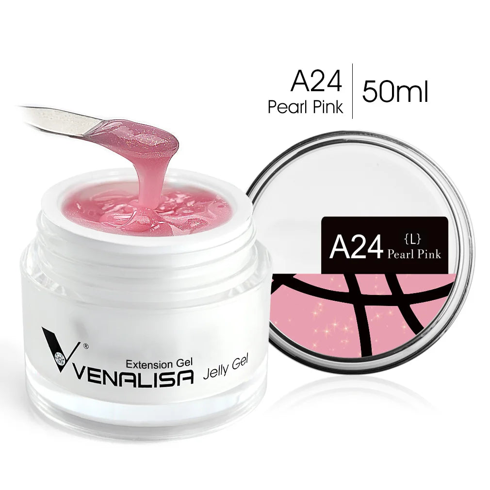 50ml Jelly Builder Extension Gel for Nail Art - Self-Leveling Transparent Nail Polish