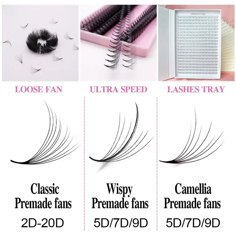 Premade Narrow Fan Eyelash Extensions 5D 6D 8D 10D for Volume Lashes