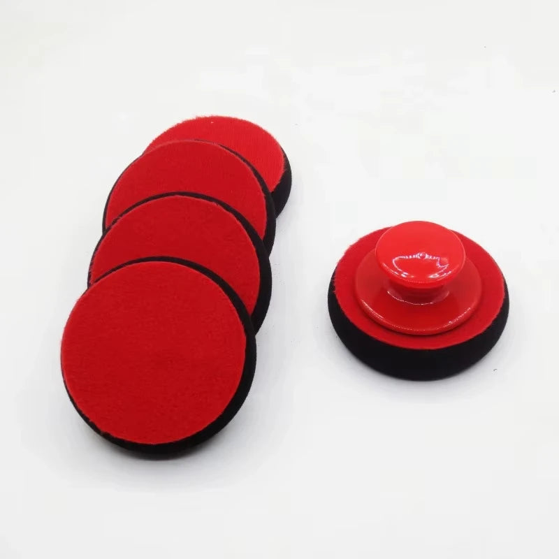 Car Waxing Sponge Set with Handle - Auto Detailing Polishing & Cleaning Tool