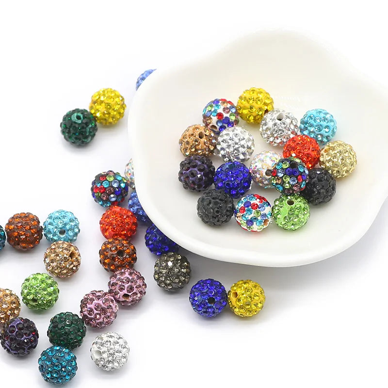 20pcs Mixed Color Glass Rhinestone Beads for Jewelry Making Crafts