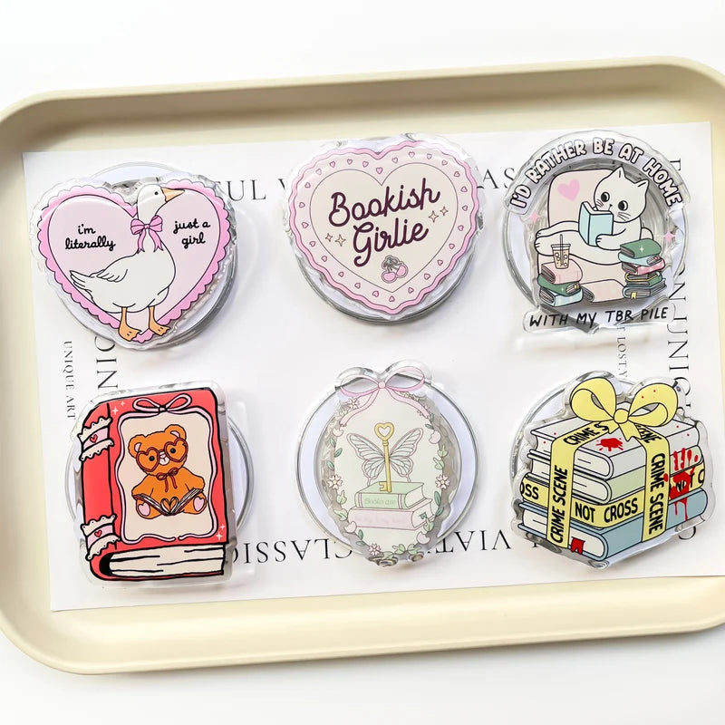 Magnetic Acrylic Phone Grip for E-Book Readers Book Lover Gift Multi-Color