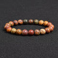 Natural Stone Beaded Bracelet with Tiger Eye, Lapis Lazuli, Agate & Apatite - High-Quality Gem Jewelry for Men