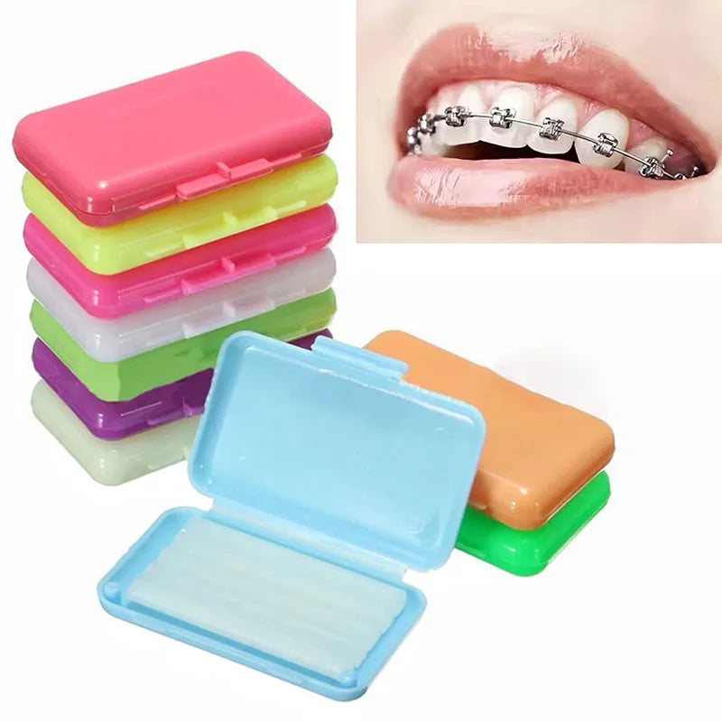 Orthodontic Wax Strips with Fruit Flavors for Braces Relief - 10 Pack