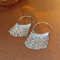 Metal Snake Bone Tassel Earrings for Women Geometric Party Jewelry - Gold Silver