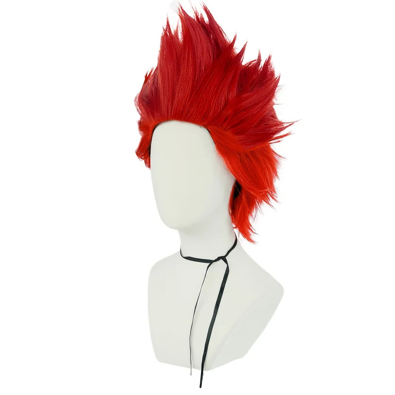 Red Synthetic Cosplay Wig for Kirishima Eijiro & Sanji Costume Halloween Christmas