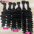 Deep Wave Human Hair Braiding Extensions Bulk 50g/100g for Braiding