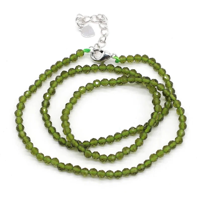 Natural Spinel Stone Beads Necklace for Women 3mm Irregular Section Jewelry Gift