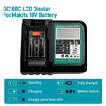 Battery Charger for Makita 14.4V-18V Li-ion Power Tools with LED Display