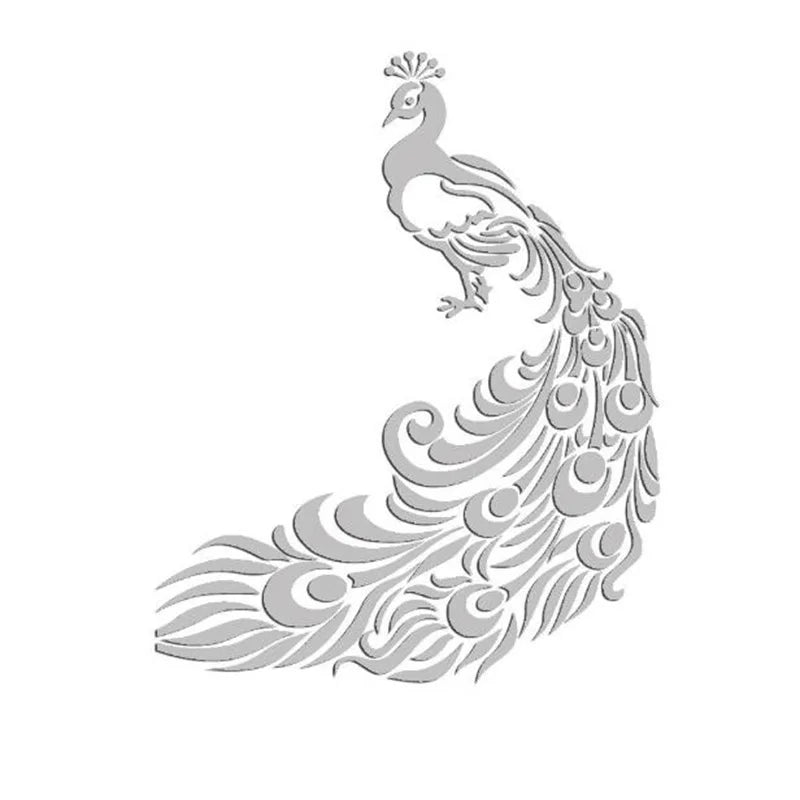 Acrylic Peacock Mirror Wall Sticker - Geometric Home Decor, DIY Wall Art for Living Room & Bedroom