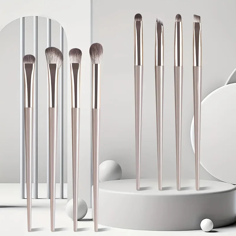 8-Piece Eye Makeup Brush Set for Precise Eyeshadow and Eyeliner Application