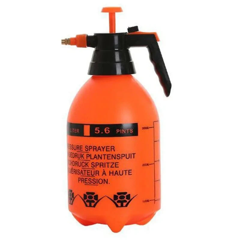 Portable Garden Hand Pump Sprayer 0.5 Gallon with Brass Nozzle for Watering, Cleaning, and Disinfection