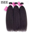Mongolian Kinky Straight Hair Extensions Bundles 100% Human Hair - Natural & Remy