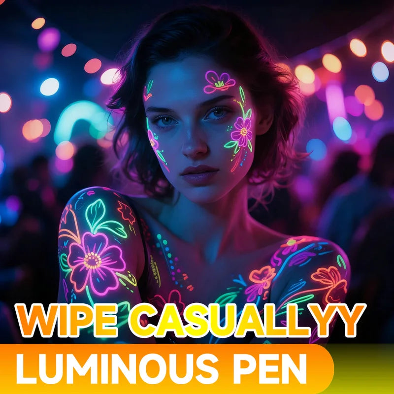 8-Color Luminous Acrylic Art Markers for Painting & Drawing - Halloween DIY