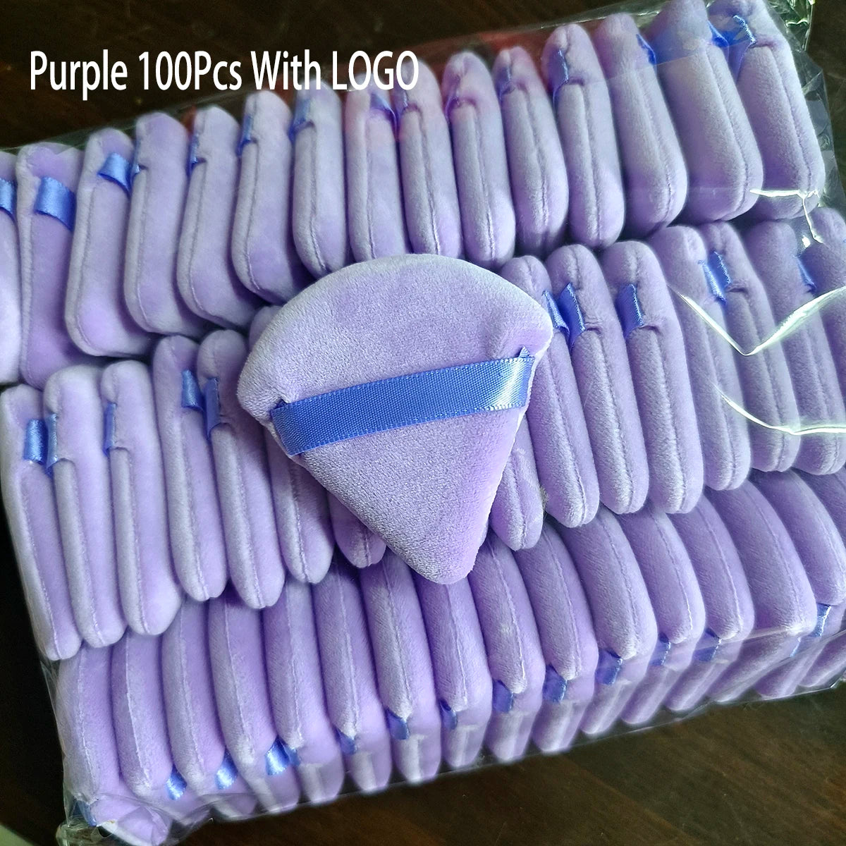 100Pcs Custom Logo Powder Puff Face Makeup Sponge Set - Soft Cosmetic Tools