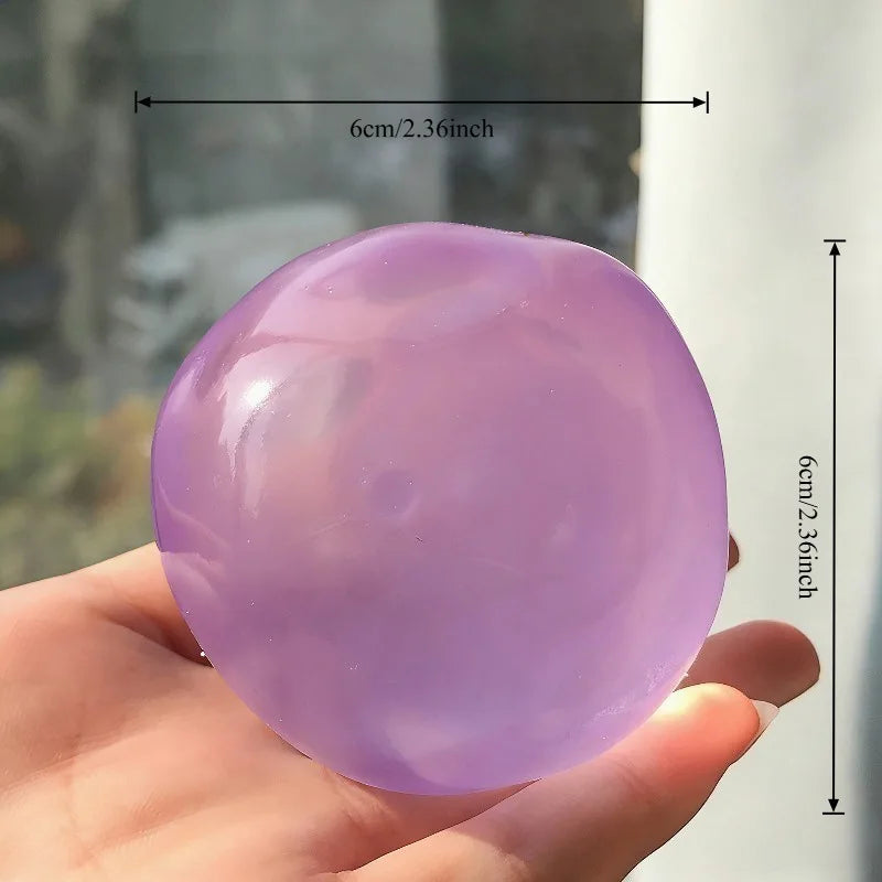 Transparent Mochi Squishy Decor - Slow Rising Fidget Prop with Coconut Oil Texture, Soft Comfort for Kids & Adults