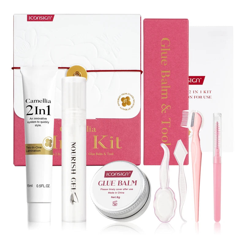 Camellia 2-in-1 Eyebrow Lamination & Shaping Kit - Refreshing Makeup Set