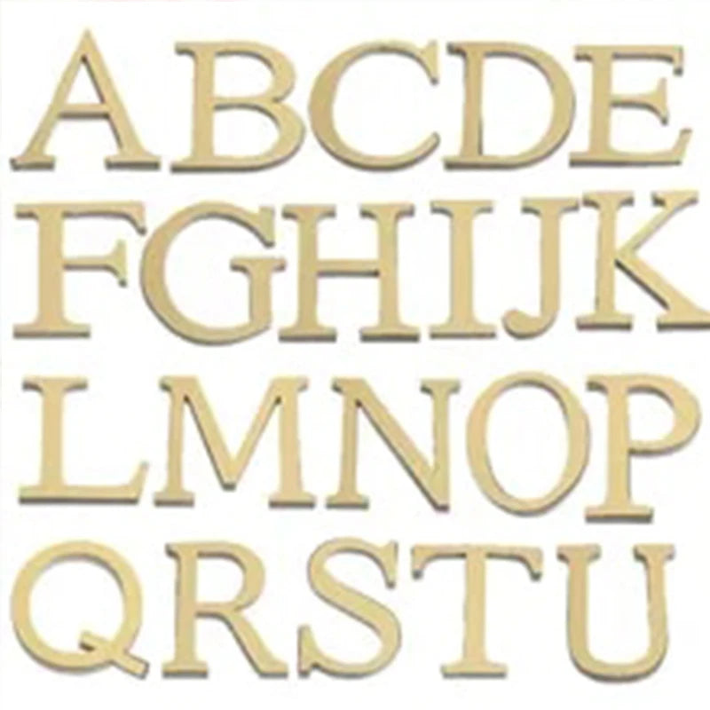 26 Letters Wall Sticker Set - 3D Mirror Acrylic Home Decor Art