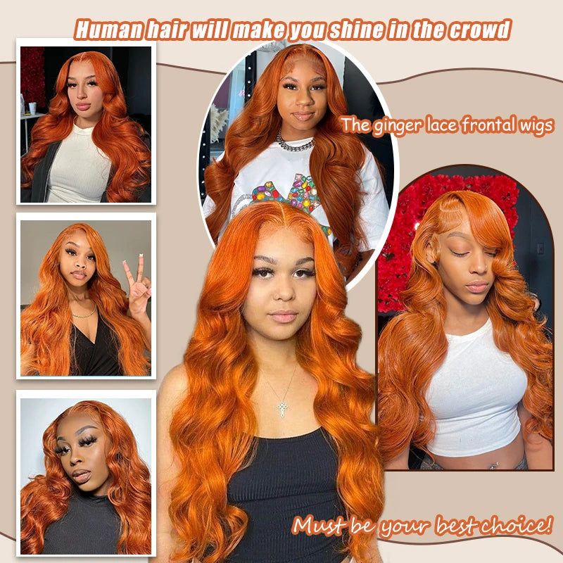 Human Hair Lace Front Wigs with Body Wave & Thick Density - Natural Hairline