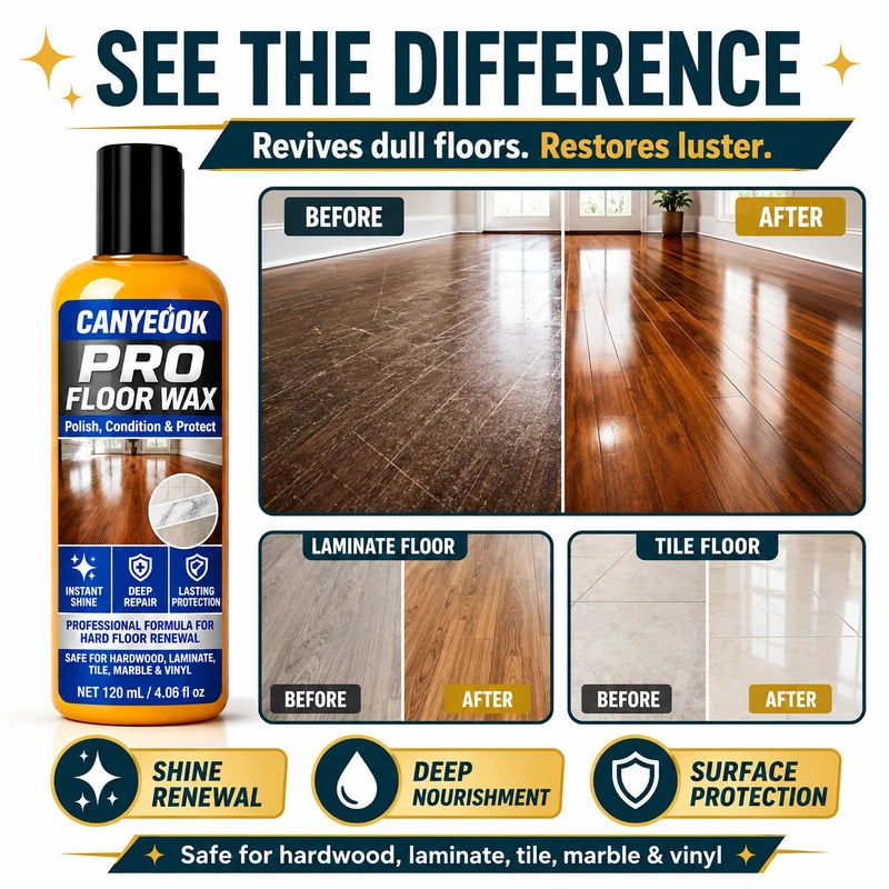 120ml Natural Wood Floor Wax - High-Gloss Finish & Scratch Protection
