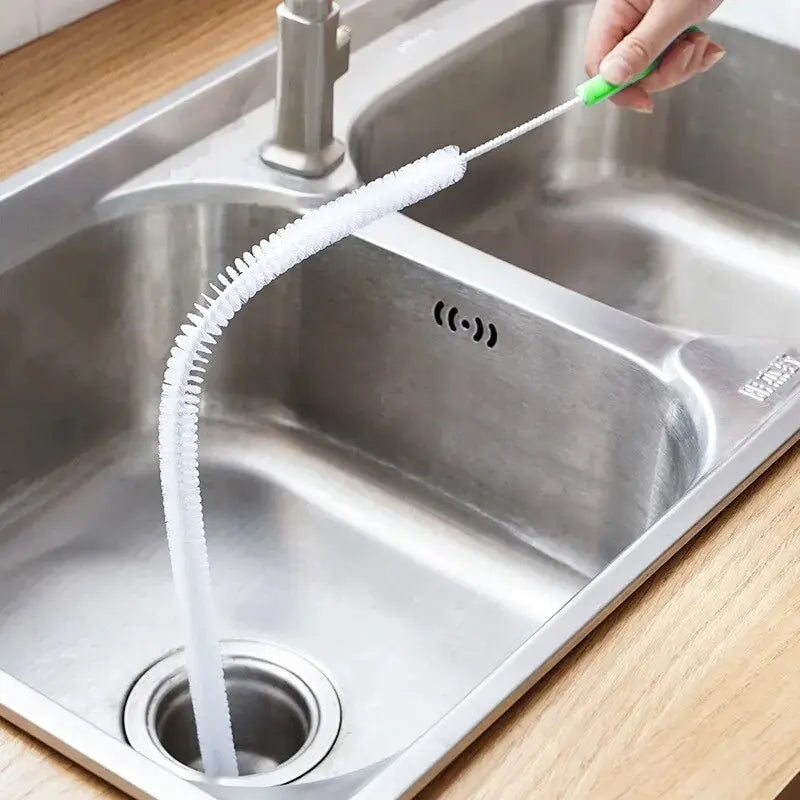 Flexible Drain Cleaning Brush for Pipes and Sinks - 48/65/71cm, Bendable Plumbing Tool