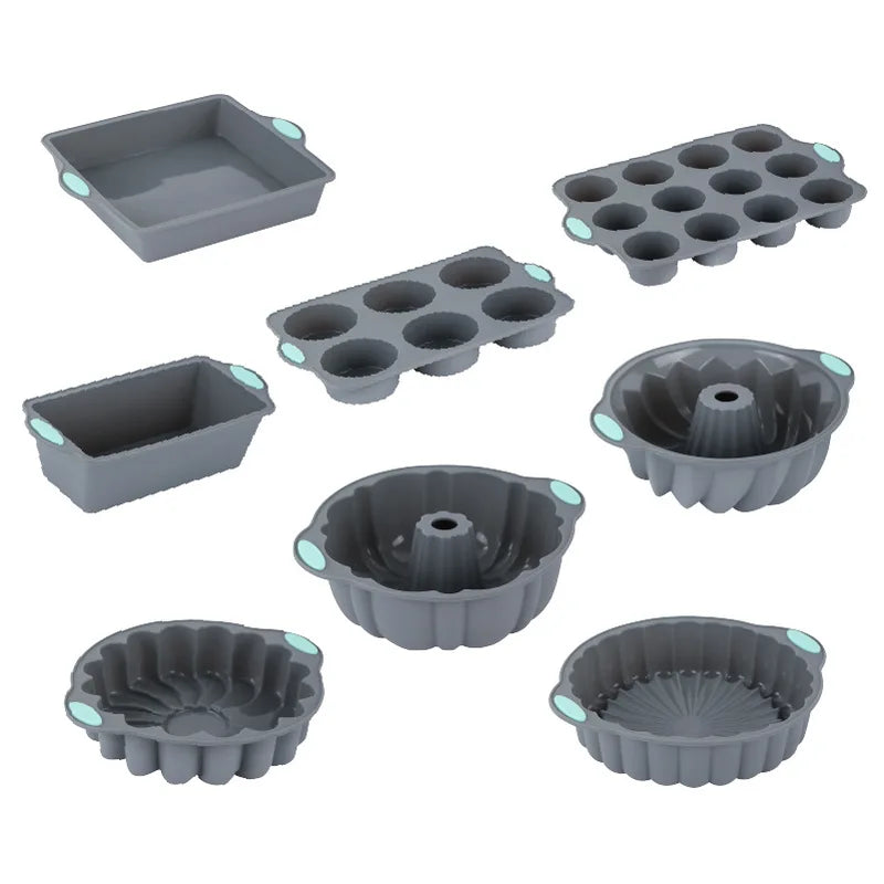 High-Temperature Resistant Silicone Cake Mold Non-Stick Baking Pan Muffin Cookie