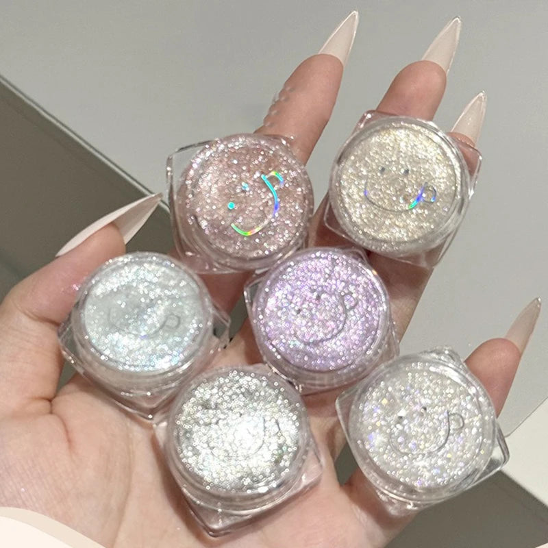 Liquid Glitter Eyeshadow and Body Highlighter Gel - Monochrome Sparkle Brightening
