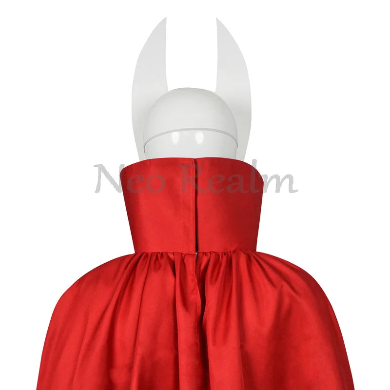 Hollow Knight Silksong Hornet Cosplay Costume Full Set with Mask Red Cloak Gloves Pants
