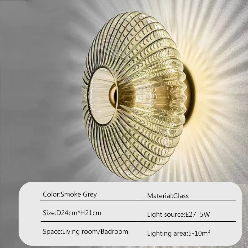 Glass Wall Lamp Sconce for Indoor Home Decor - Modern Corridor & Bedroom Lighting