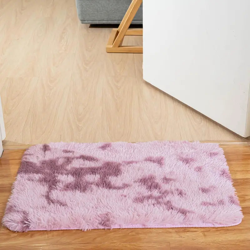 Silk Wool Non-Slip Indoor Rug - Washable Carpet Mat for Living Room & Bedroom