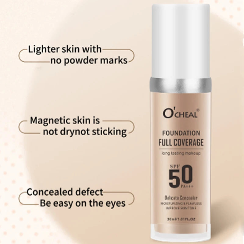 Waterproof Color Changing Foundation with Full Coverage Concealer and Brightening CC Cream for Flawless Skin