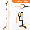 Foldable Hand Reacher Grabber Tool for Trash and Item Pickup - Portable Collapsible