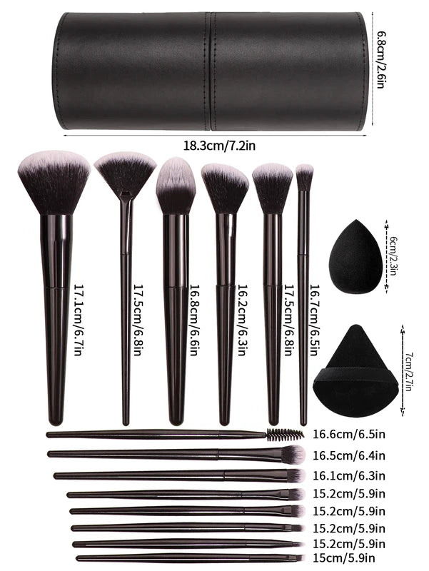 Professional Makeup Brush Set with Soft Detail, Blush, Foundation, Concealer & Eye Brushes
