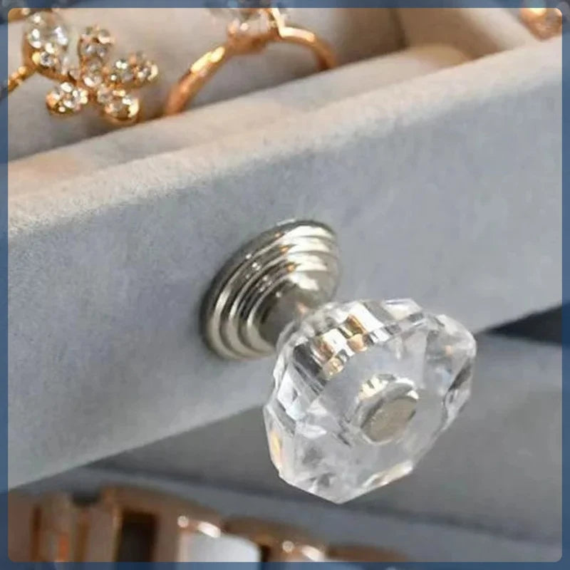 Large Capacity Jewelry Storage Box with 3 Dustproof Drawers for Earrings Rings Bracelets