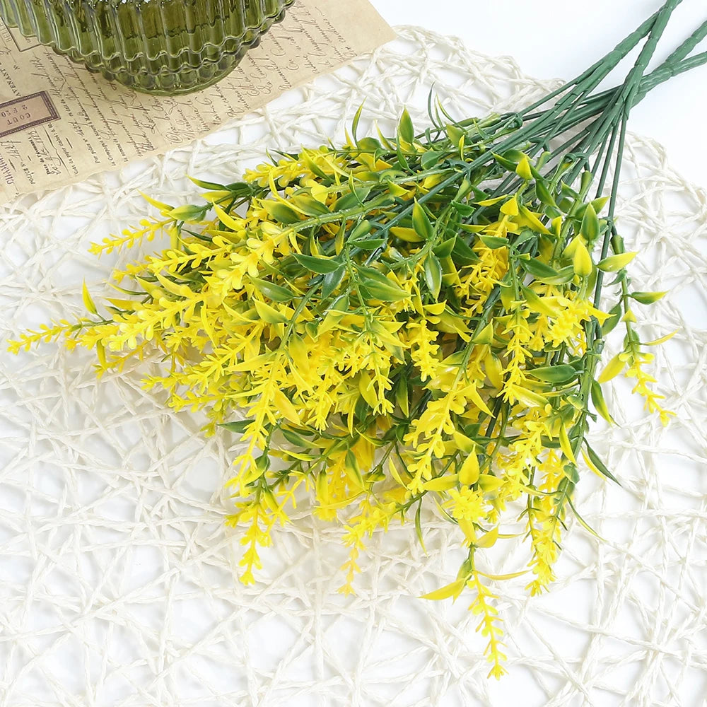 Artificial Lavender Flower Plant Bouquet for Wedding & Home Decor - 35cm