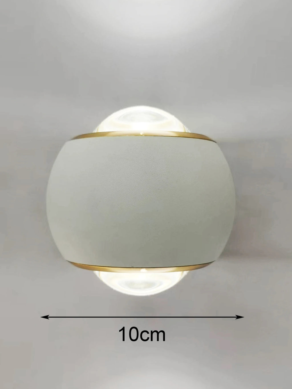 Modern Aluminum Wall Light with Glass Shade for Living Room Bedroom Corridor