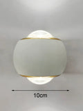 Modern Aluminum Wall Light with Glass Shade for Living Room Bedroom Corridor