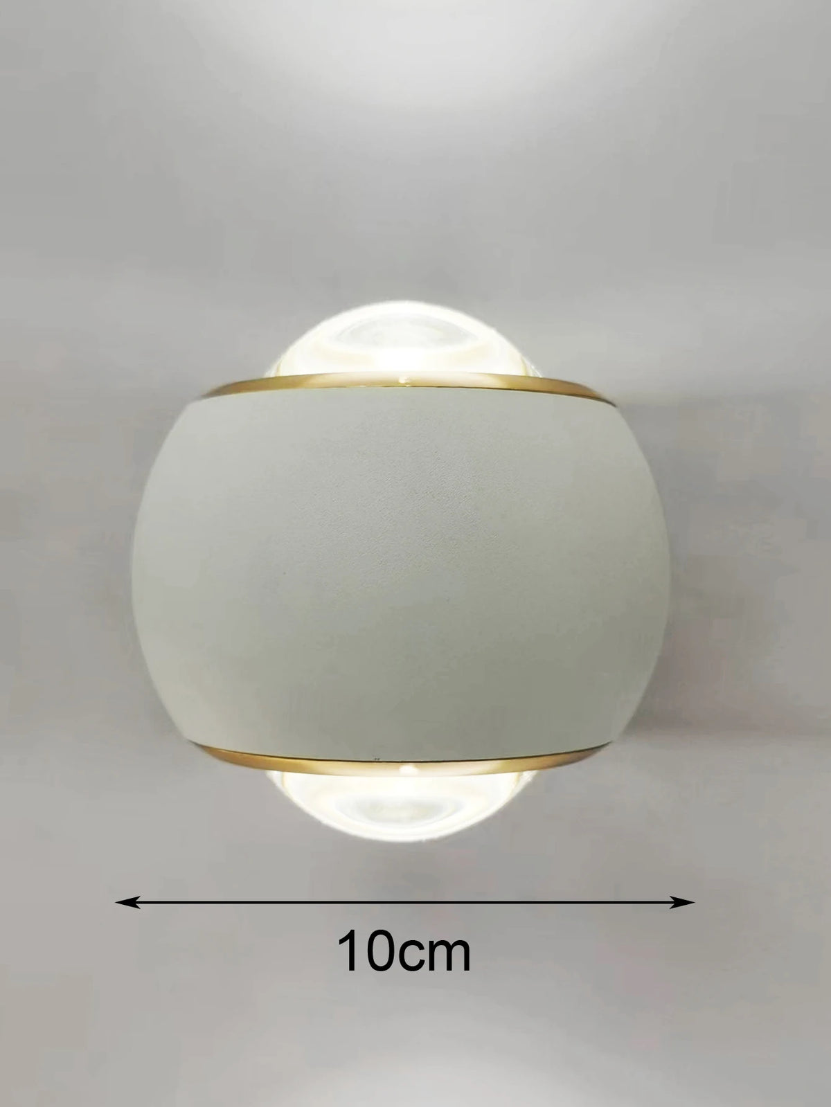 Modern Aluminum Wall Light with Glass Shade for Living Room Bedroom Corridor