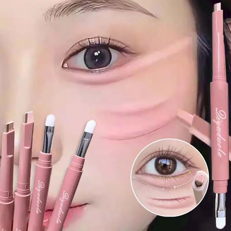 Dual-Color Waterproof Eyeliner Pen with Contour & Highlight for Eye Makeup