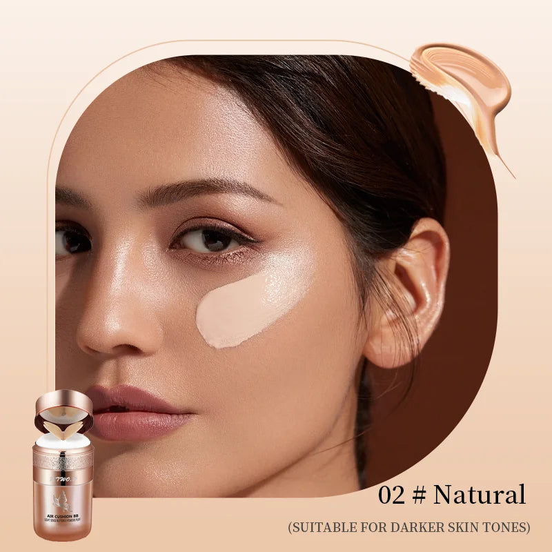 Moisturizing Air Cushion BB Cream Foundation with Concealer Waterproof Powder Puff