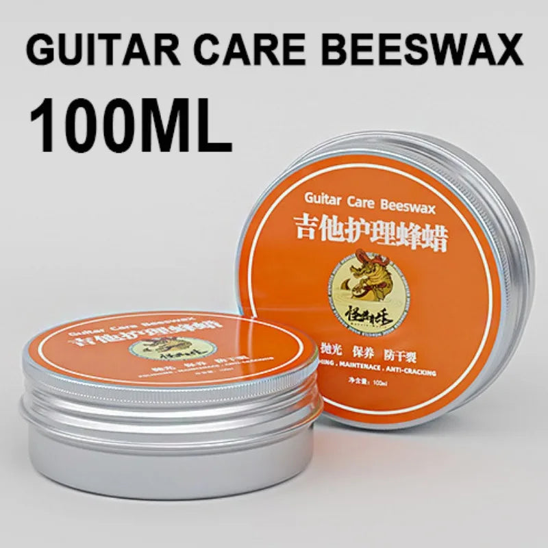 Guitar and String Instrument Polishing Wax - Natural Beeswax Care Oil for Wood Maintenance