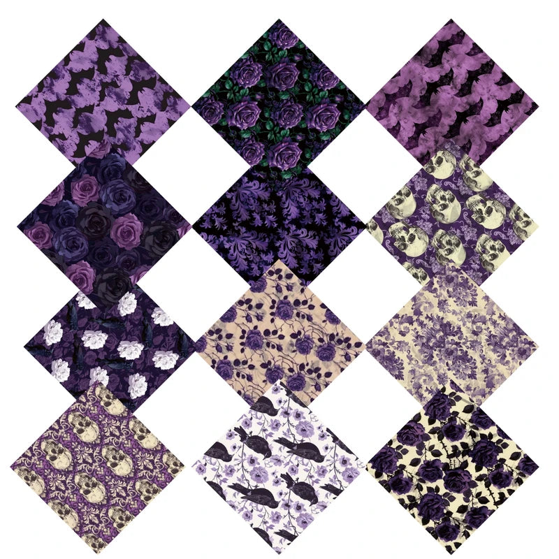Halloween Scrapbooking Paper Pack 12 Sheets 6x6 Inch Vintage Craft Set