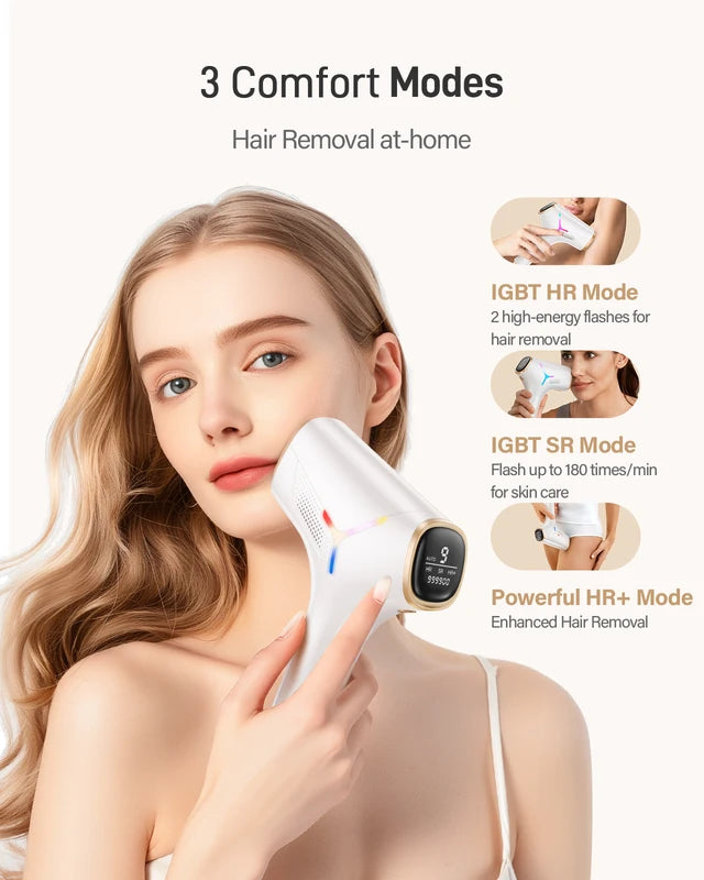 IPL Hair Removal Device for Women & Men Painless Permanent Body & Facial Treatment
