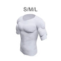 Fake Muscle T Shirt Men Costume with 3D Built-in Shoulders for Cosplay & Dress Up