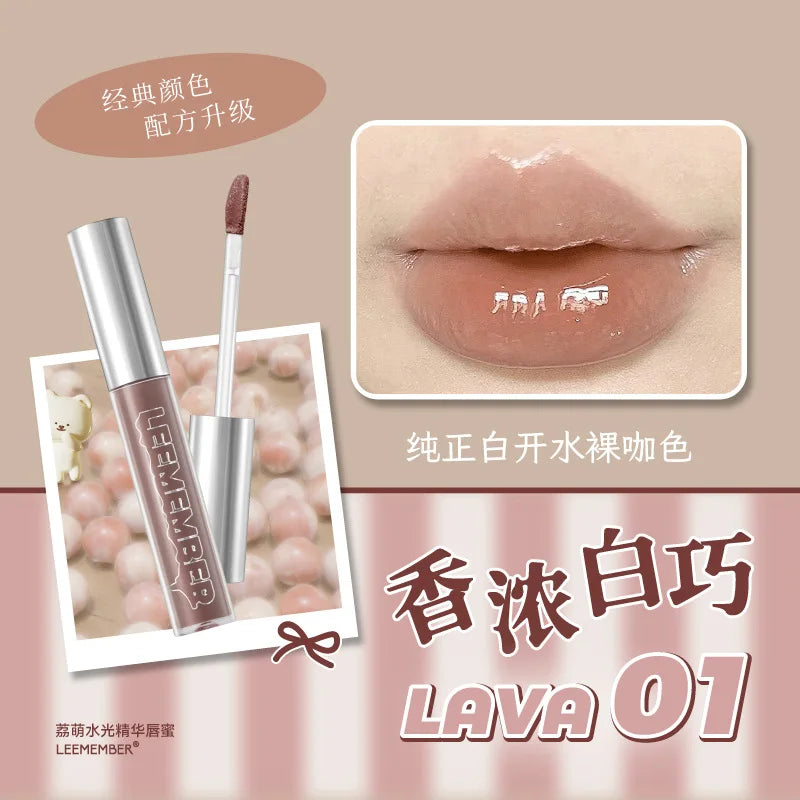 Hydrating Lip Gloss with Water Essence - Long Lasting Moisturizing & Shine