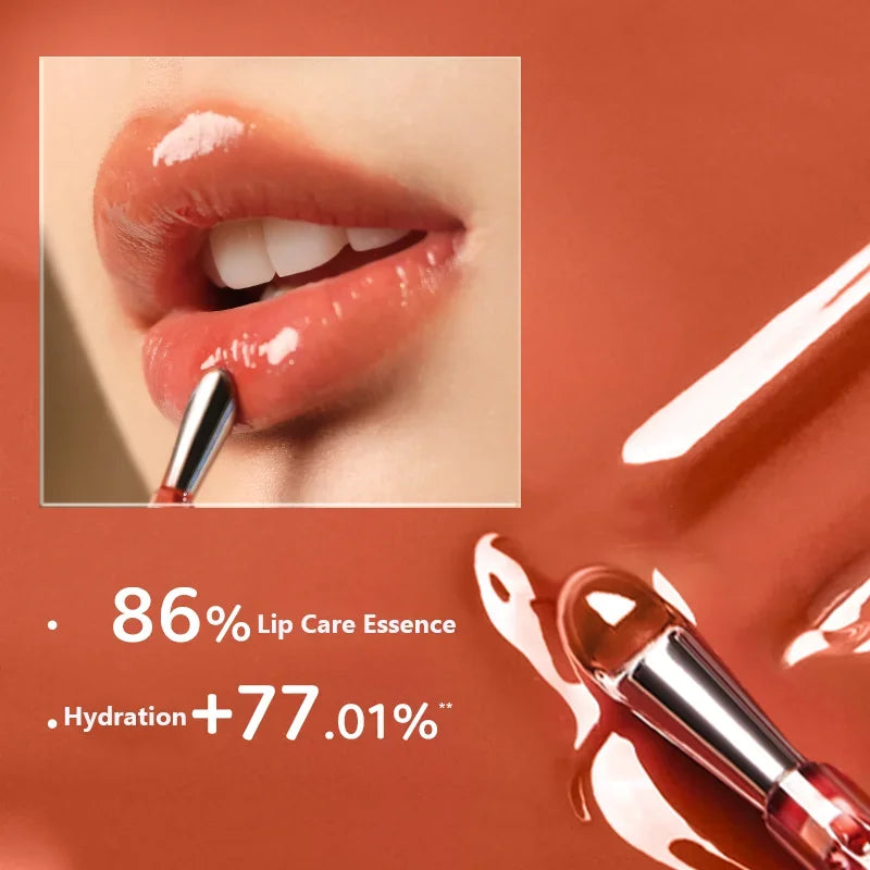 Vegan Lip Gloss with Lip Plumper & Hydrating Vitamin Formula - Clear & Colorful Variants