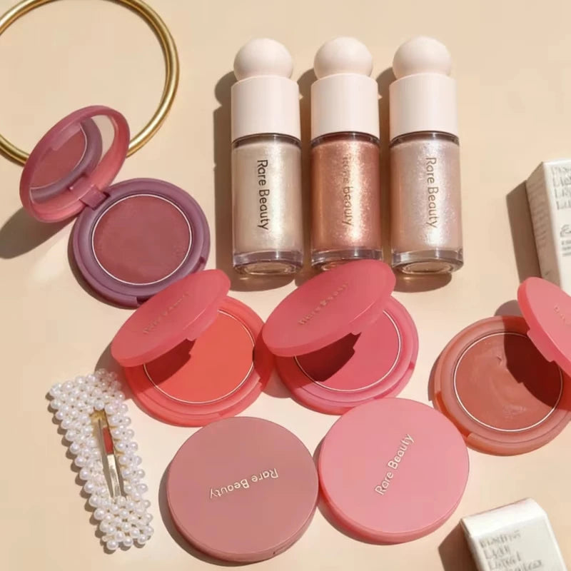Cream-to-Powder Blush and Highlighter Set - Lightweight Matte Makeup