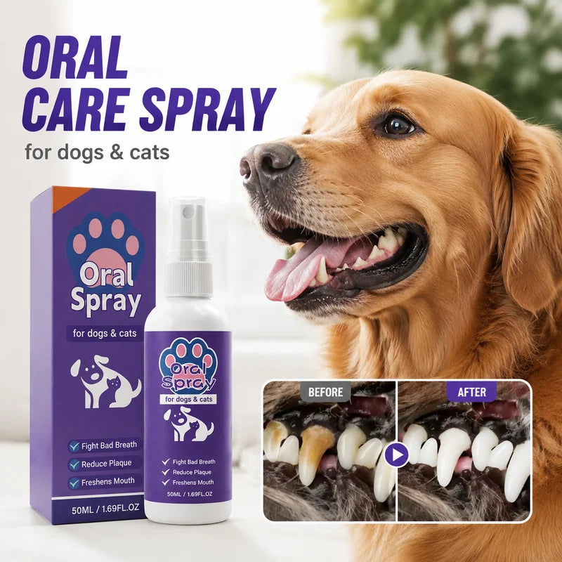 Pet Breath Freshener Spray - Oral Care for Puppies & Kittens, 50ml